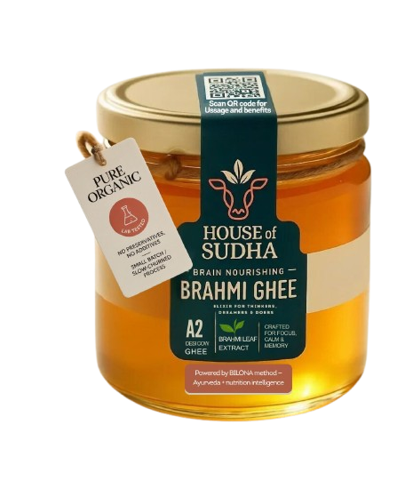 A2 Brahmi Ghee – Brain-Nourishing, Bilona-Crafted Clarified Butter